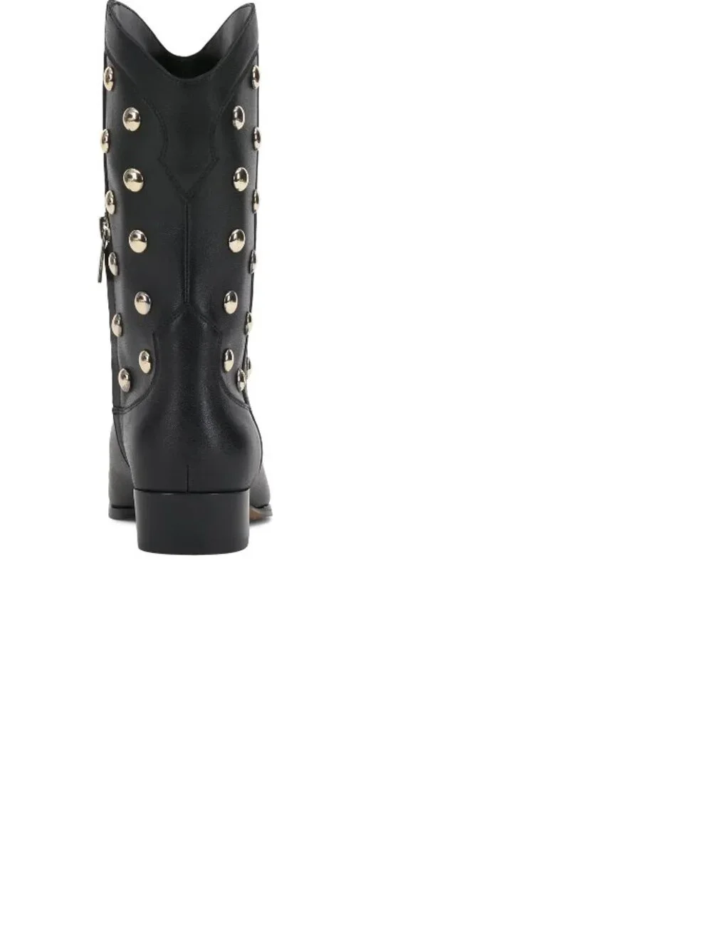 Vince Camuto Prilie Western Boot in Black Leather Size 8.5